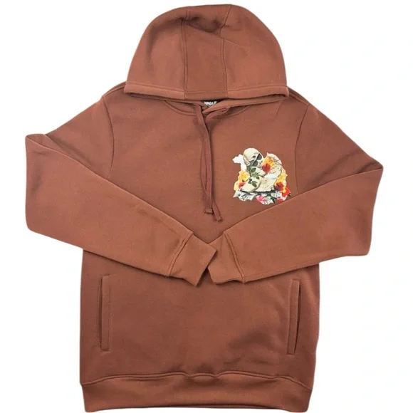 Rebel Minds Brown “Blessed w/ the Bag” Graphic Fleece Lined Hoodie (M) - Picture 3 of 16